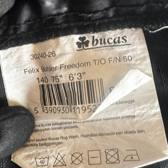 Couverture Félix Bühler x Bucas Freedom 50g — Noir | 140cm