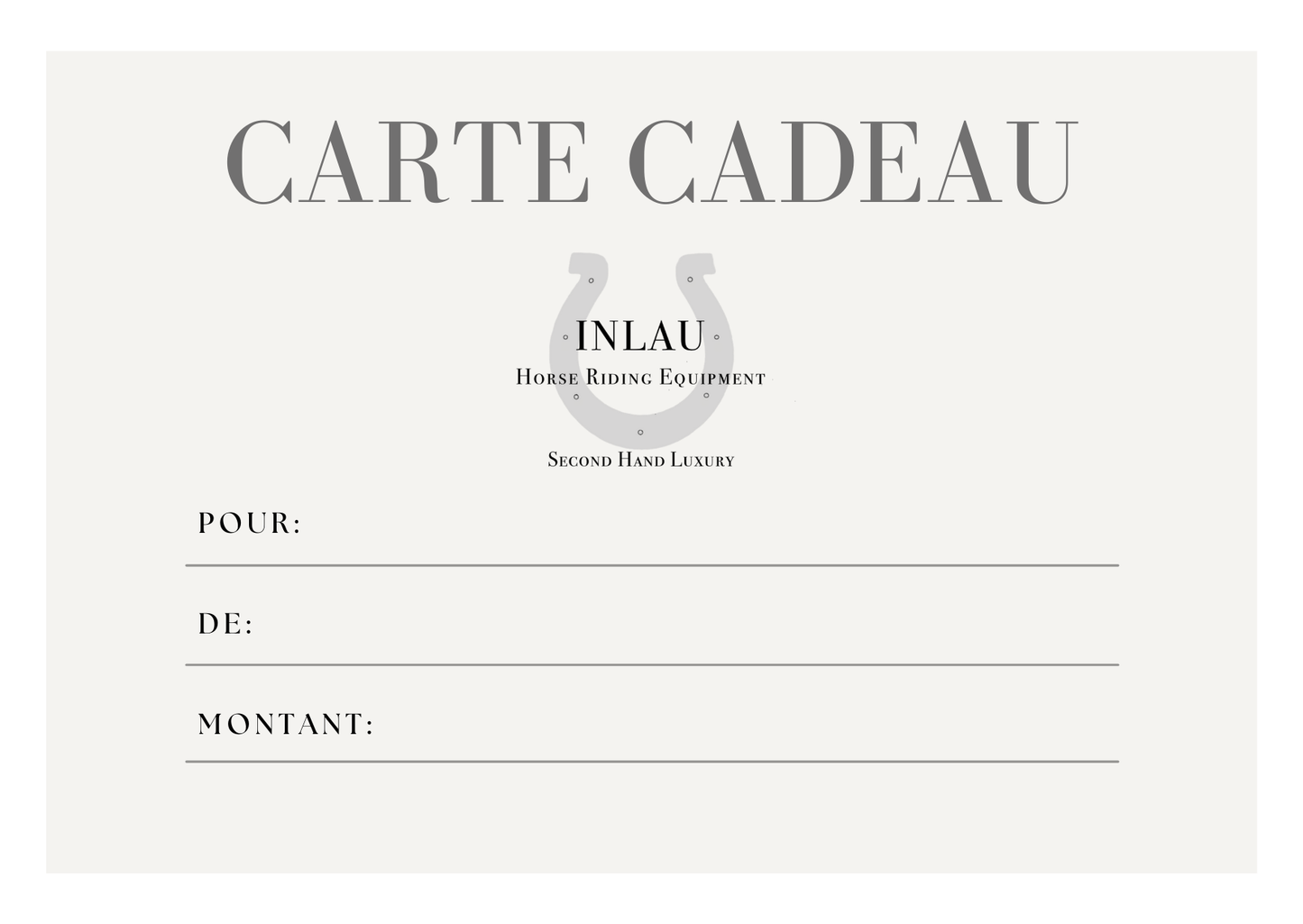 Carte cadeau INLAU